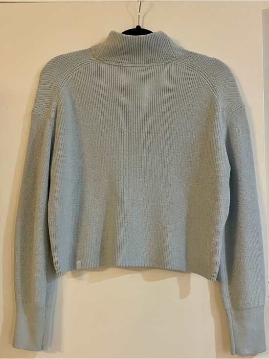 lululemon athletica Sweaters - Lululemon Merino Wool Blend Ribbed Turtleneck Knit Sweater in Powder Blue Size 2